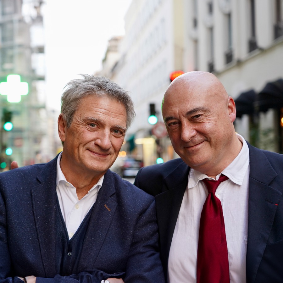 Henry Buzy-Cazaux, President de Partage+ et Bernard Cadeau, Délégué général de Listigo